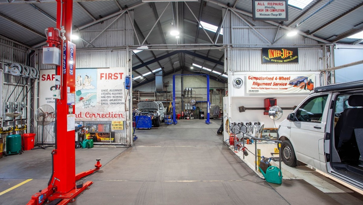 Bothwell Motors workshop interior